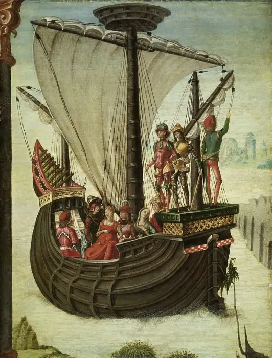 Framed Print : The Argonauts Leaving Colchis, 1480. Creator: Ercole de Roberti