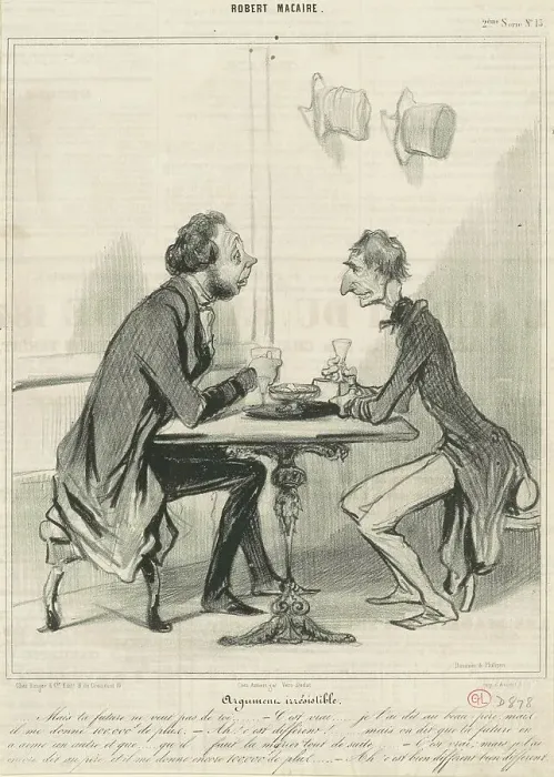 Framed Print : Argument irrésistible, 19th century. Creator: Honore Daumier Framed Print : Argument irrésistible, 19th century. Creator: Honore Daumier