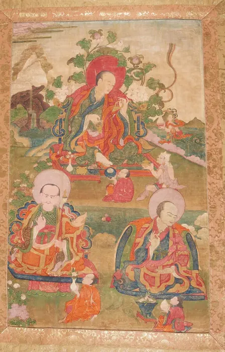 Framed Print : Arhat Thangka, 18th century. Creator: Tibetan Culture Framed Print : Arhat Thangka, 18th century. Creator: Tibetan Culture