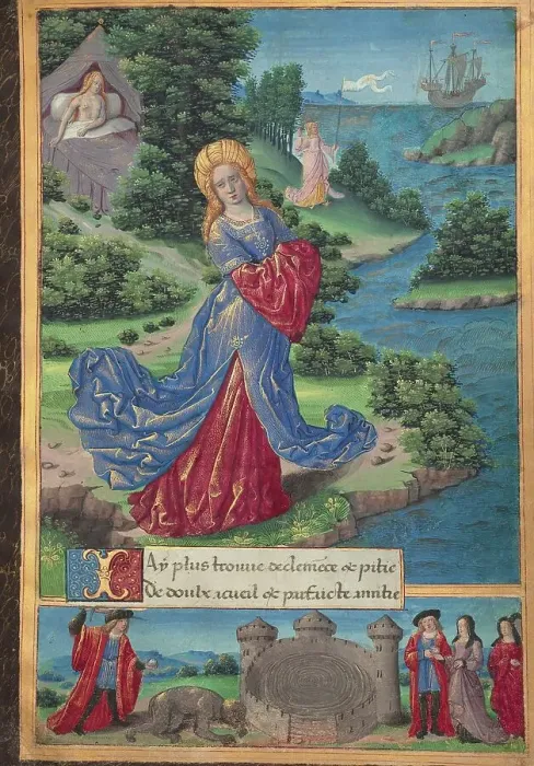 Framed Print : Ariadne Discovers Theseus's Departure ; Ovid, Excerpts from Heroides, about 1493. Creator: Master of the Chronique Scandaleuse Framed Print : Ariadne Discovers Theseus's Departure ; Ovid, Excerpts from Heroides, about 1493. Creator: Master of the Chronique Scandaleuse