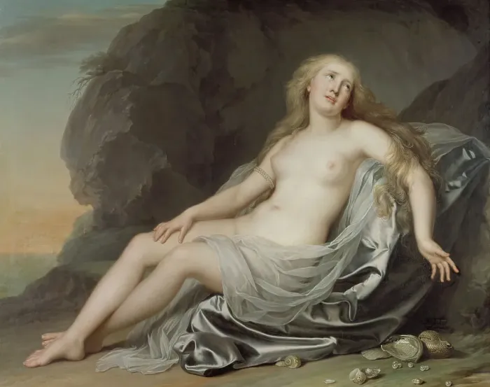 Framed Print : Ariadne Lying on the Shore of Naxos, 1783. Creator: Adolf Ulric Wertmüller Framed Print : Ariadne Lying on the Shore of Naxos, 1783. Creator: Adolf Ulric Wertmüller
