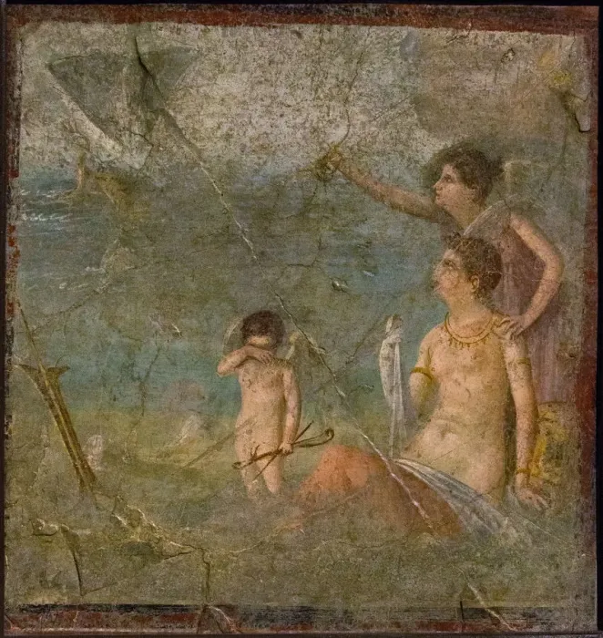 Framed Print : Ariadne and Theseus, 1st H. 1st cen. AD. Creator: Roman-Pompeian wall painting Framed Print : Ariadne and Theseus, 1st H. 1st cen. AD. Creator: Roman-Pompeian wall painting