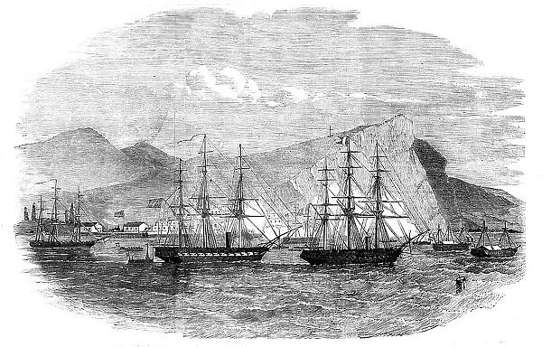 Arica, in Peru, attacked by the Squadron of General Viranco, 1857. Creator: Unknown