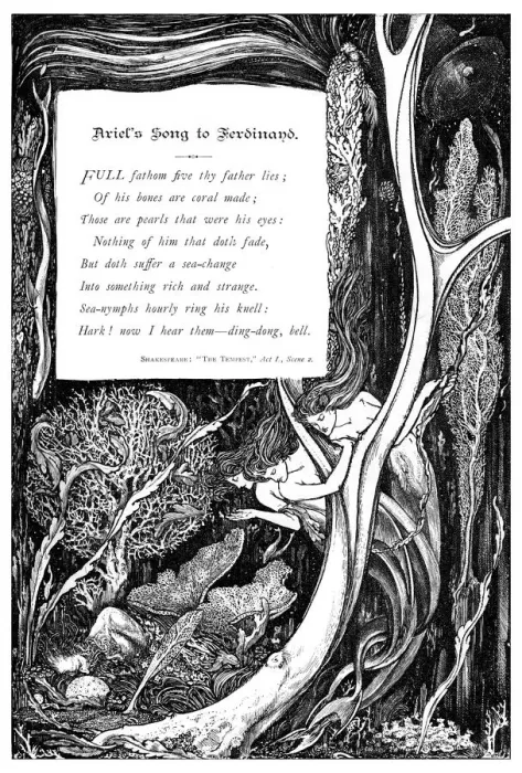 Framed Print : Ariels song to Ferdinand, 1895 Framed Print : Ariels song to Ferdinand, 1895