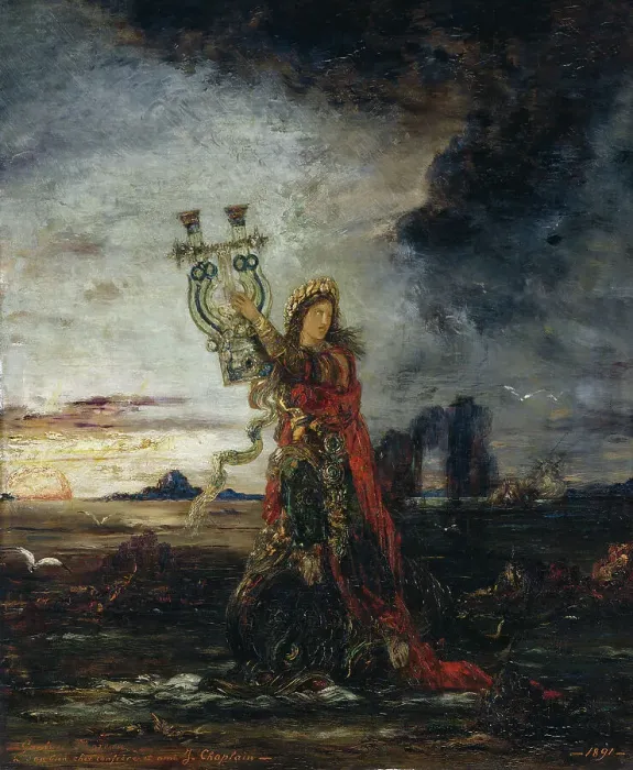 Framed Print : Arion, 1891. Creator: Gustave Moreau Framed Print : Arion, 1891. Creator: Gustave Moreau