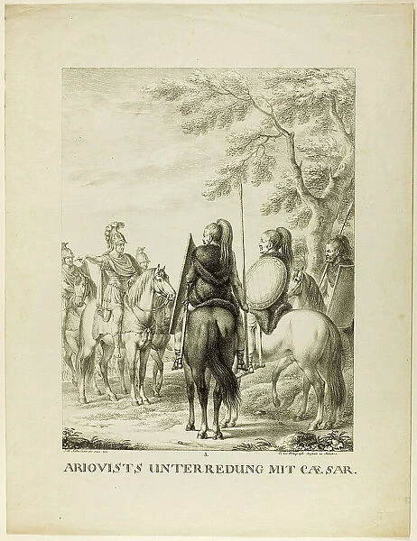 Arioviste Unterredung mit Caezar, 1808. Creator: Johann Michael Mettenleiter