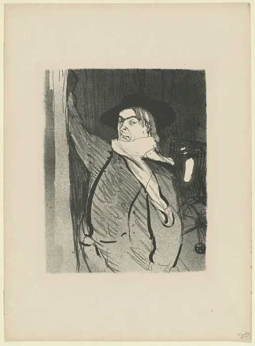 Framed Print : Aristide Bruant, 1893. Creator: Toulouse-Lautrec, Henri, de (1864-1901) Framed Print : Aristide Bruant, 1893. Creator: Toulouse-Lautrec, Henri, de (1864-1901)