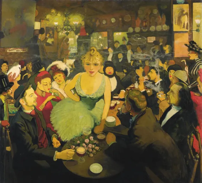 Framed Print : In the Aristide Bruants Montmartre club Le Mirliton, 1886-1887. Artist: Anquetin, Louis (1861-1932) Framed Print : In the Aristide Bruants Montmartre club Le Mirliton, 1886-1887. Artist: Anquetin, Louis (1861-1932)