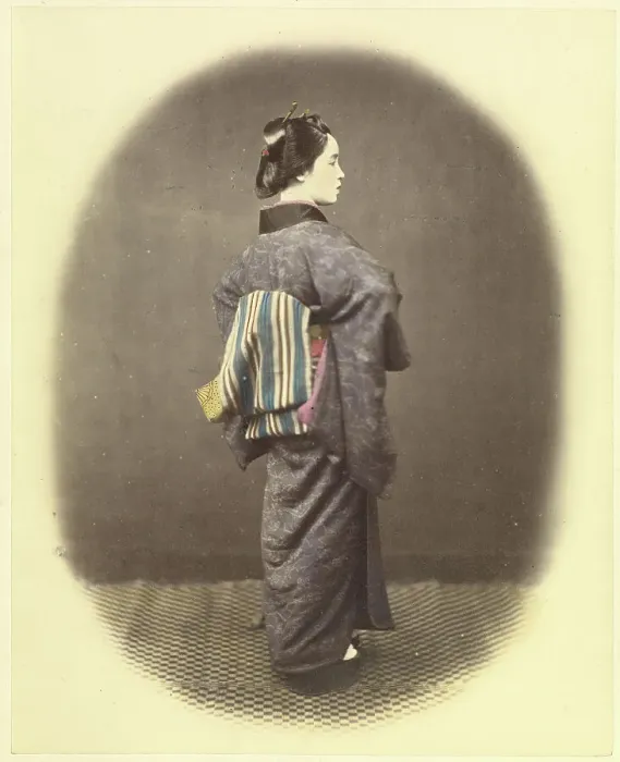 Framed Print : Aristocratic Young Lady, about 1863-1868. Creator: Felice Beato Framed Print : Aristocratic Young Lady, about 1863-1868. Creator: Felice Beato