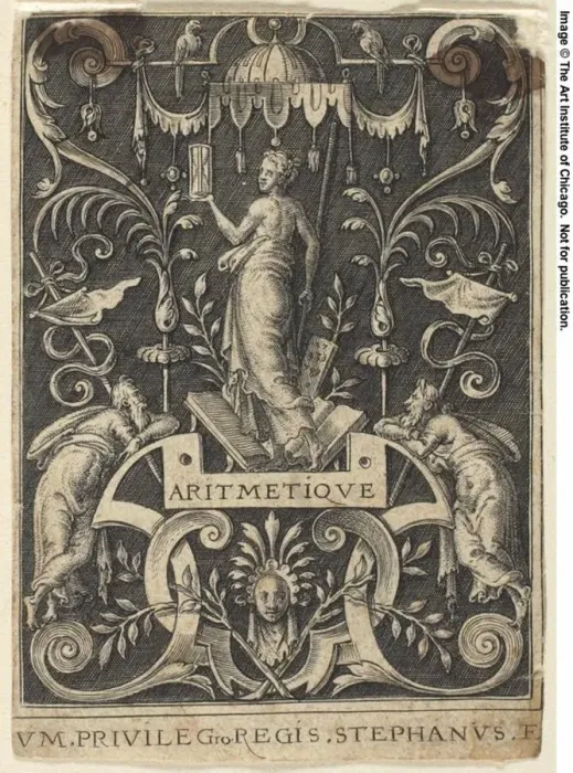 Framed Print : Arithmetic, n. d. Creator: Etienne Delaune Framed Print : Arithmetic, n. d. Creator: Etienne Delaune