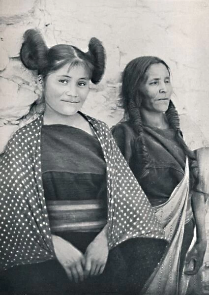 An Arizona Hopi girl and her mother, 1912. Artist: James & Pierce