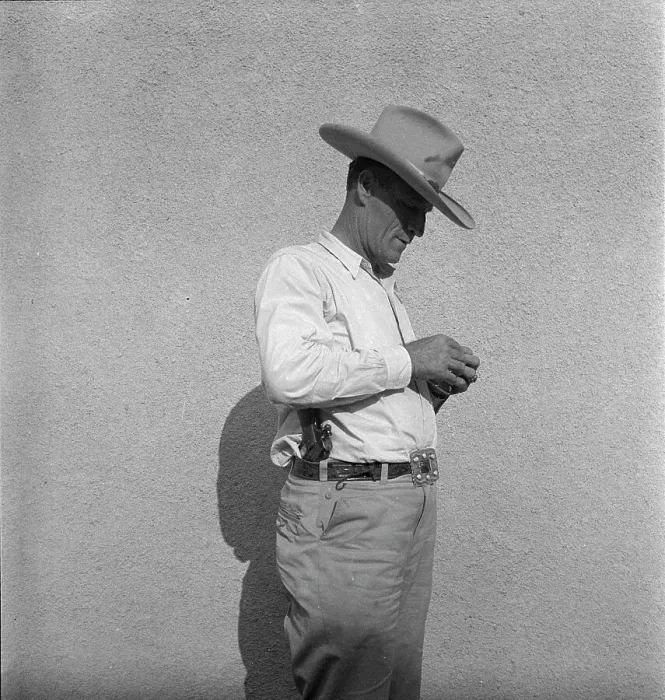 Framed Print : Arizona small town sheriff, Duncan, Arizona, 1936. Creator: Dorothea Lange Framed Print : Arizona small town sheriff, Duncan, Arizona, 1936. Creator: Dorothea Lange
