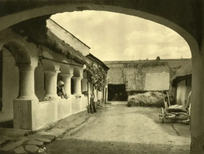 Framed Print : The Arkadenhof, Oberschützen, Burgenland, Austria, c1935. Creator: Unknown Framed Print : The Arkadenhof, Oberschützen, Burgenland, Austria, c1935. Creator: Unknown