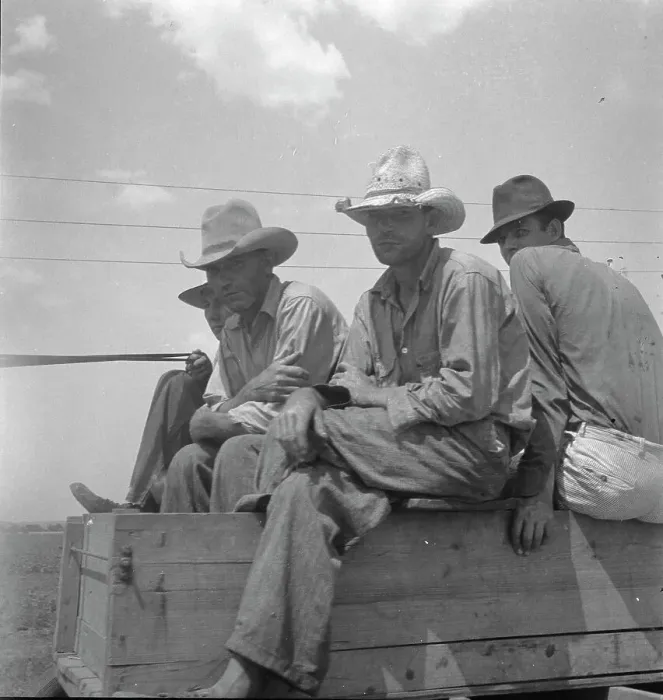 Framed Print : Arkansas sharecroppers going home, near Blytheville... 1936. Creator: Dorothea Lange Framed Print : Arkansas sharecroppers going home, near Blytheville... 1936. Creator: Dorothea Lange