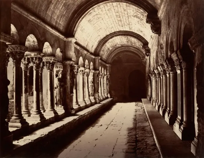 Framed Print : Arles, Cloitre St. Trophime, ca. 1861. Creator: Edouard Baldus Framed Print : Arles, Cloitre St. Trophime, ca. 1861. Creator: Edouard Baldus