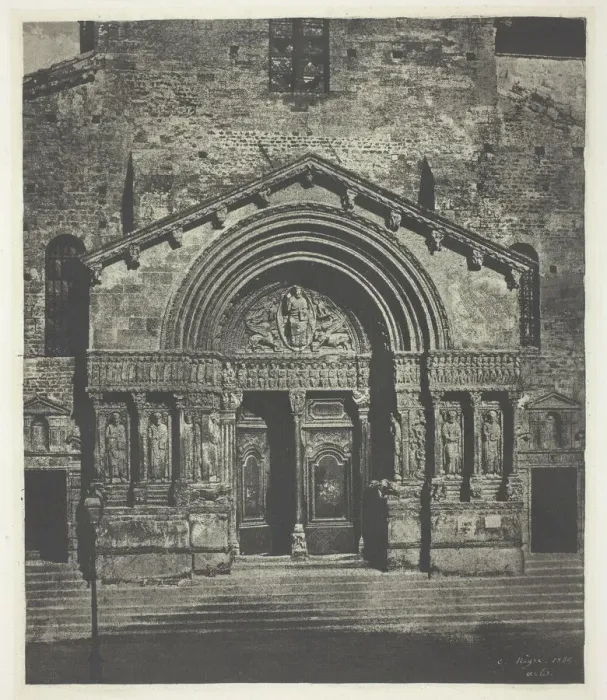 Framed Print : Arles: The West Porch of Saint-Trophime, October 21, 1854, printed 1982 Framed Print : Arles: The West Porch of Saint-Trophime, October 21, 1854, printed 1982