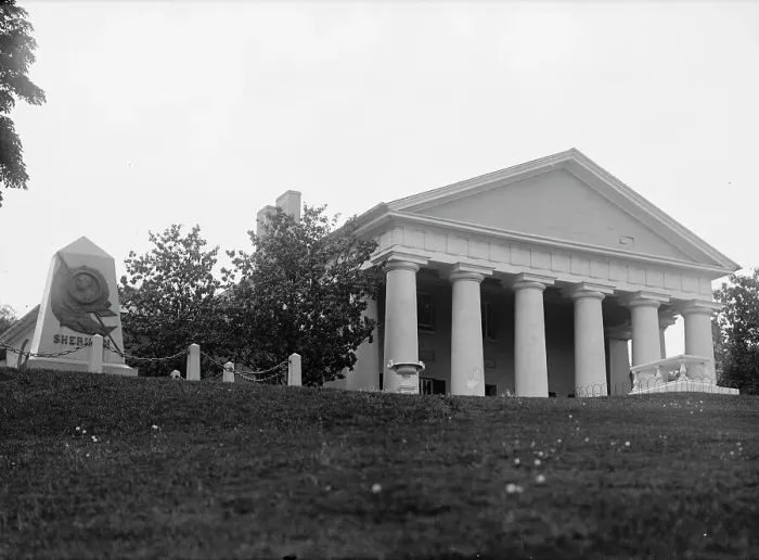 Framed Print : Arlington Mansion - view of Grounds And Portico, 1912. Creator: Harris & Ewing. Arlington Mansion - view of Grounds And Portico, 1912. Creator: Harris & Ewing Framed Print : Arlington Mansion - view of Grounds And Portico, 1912. Creator: Harris & Ewing. Arlington Mansion - view of Grounds And Portico, 1912. Creator: Harris & Ewing