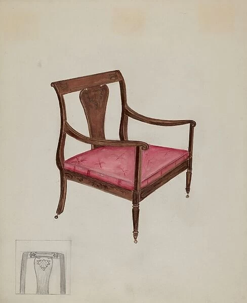 Arm Chair, 1935 / 1942. Creator: Unknown