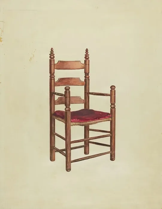 Framed Print : Arm Chair, c. 1940. Creator: Florence Choate Framed Print : Arm Chair, c. 1940. Creator: Florence Choate