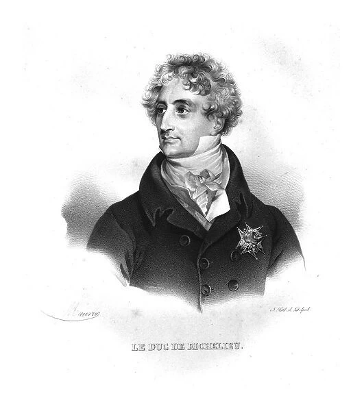 Armand-Emmanuel de Vignerot du Plessis, 1820s. Artist: Maurin