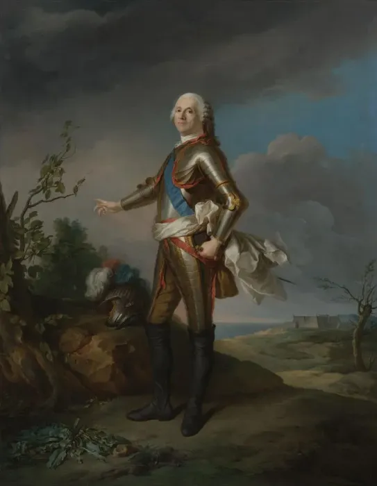 Framed Print : Armand de Vignerot du Plessis (1696-1788), Duke of Richelieu, Marshal of France. Artist: Nattier, Jean-Marc (1685-1766) Framed Print : Armand de Vignerot du Plessis (1696-1788), Duke of Richelieu, Marshal of France. Artist: Nattier, Jean-Marc (1685-1766)