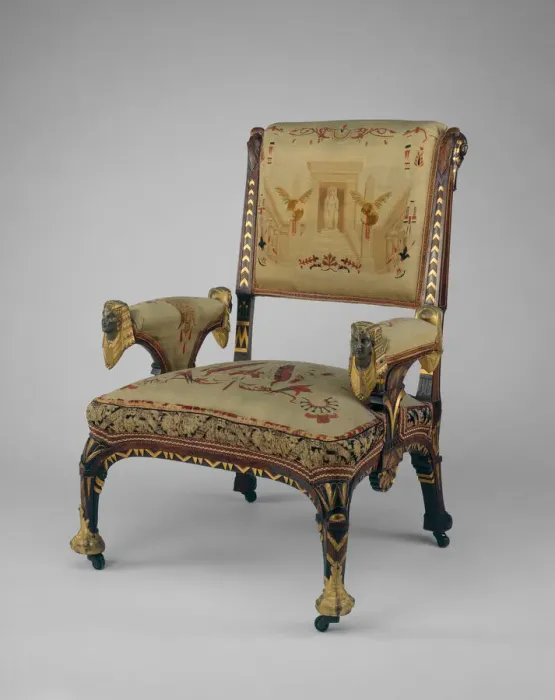 Framed Print : Armchair, 1870 / 75. Creator: Pottier & Stymus Framed Print : Armchair, 1870 / 75. Creator: Pottier & Stymus