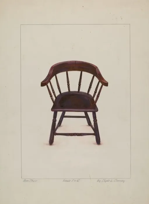 Framed Print : Armchair, 1935 / 1942. Creator: Clyde L. Cheney Framed Print : Armchair, 1935 / 1942. Creator: Clyde L. Cheney
