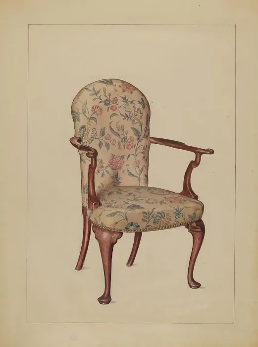 Framed Print : Armchair, 1936. Creator: Florence Choate Framed Print : Armchair, 1936. Creator: Florence Choate