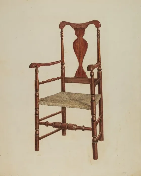 Framed Print : Armchair, 1940. Creator: Harry Eisman Framed Print : Armchair, 1940. Creator: Harry Eisman