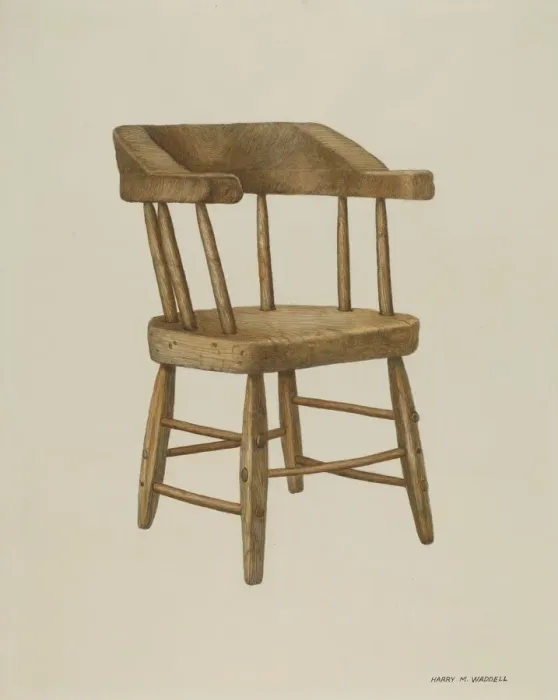 Framed Print : Armchair, 1940. Creator: Harry Mann Waddell Framed Print : Armchair, 1940. Creator: Harry Mann Waddell