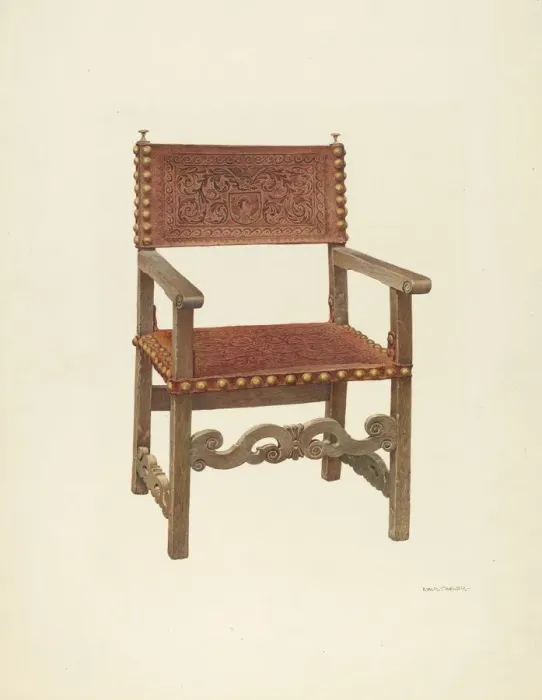 Framed Print : Armchair, 1941. Creator: Robert W. R. Taylor Framed Print : Armchair, 1941. Creator: Robert W. R. Taylor