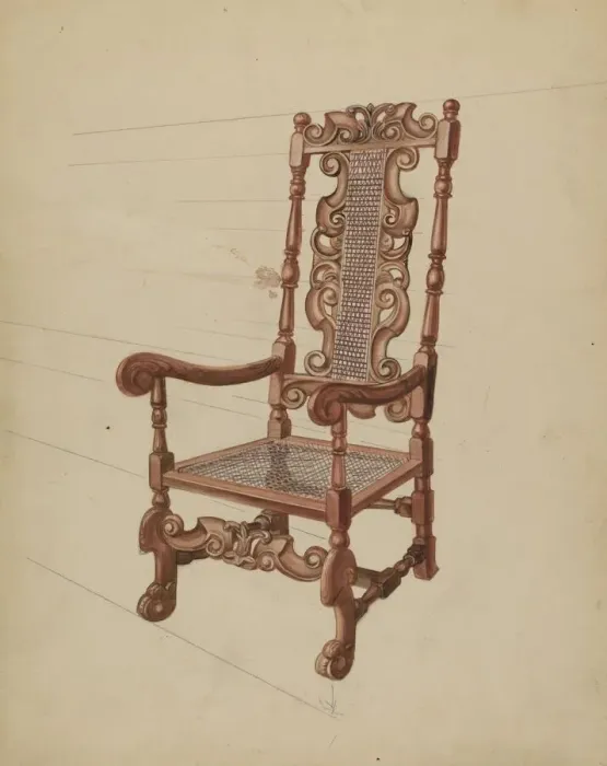 Framed Print : Armchair, c. 1936. Creator: Agnes Karlin Framed Print : Armchair, c. 1936. Creator: Agnes Karlin