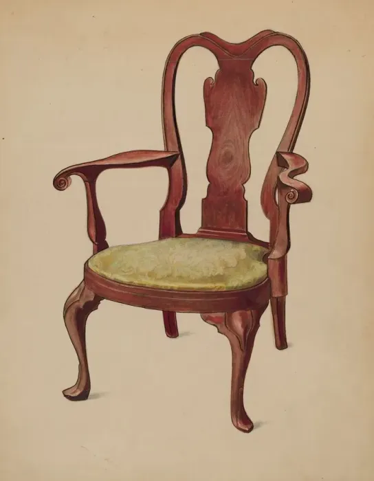 Framed Print : Armchair, c. 1936. Creator: Charles Squires Framed Print : Armchair, c. 1936. Creator: Charles Squires