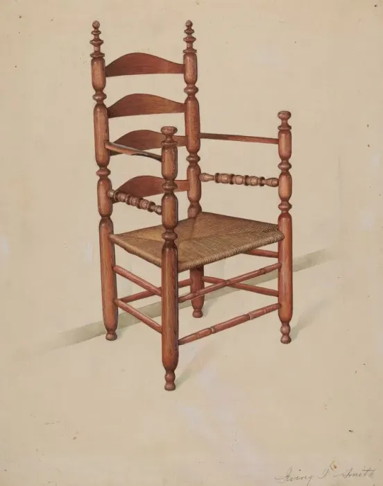 Framed Print : Armchair, c. 1936. Creator: Irving I. Smith Framed Print : Armchair, c. 1936. Creator: Irving I. Smith
