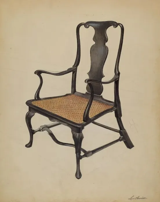 Framed Print : Armchair, c. 1936. Creator: Louis Annino Framed Print : Armchair, c. 1936. Creator: Louis Annino