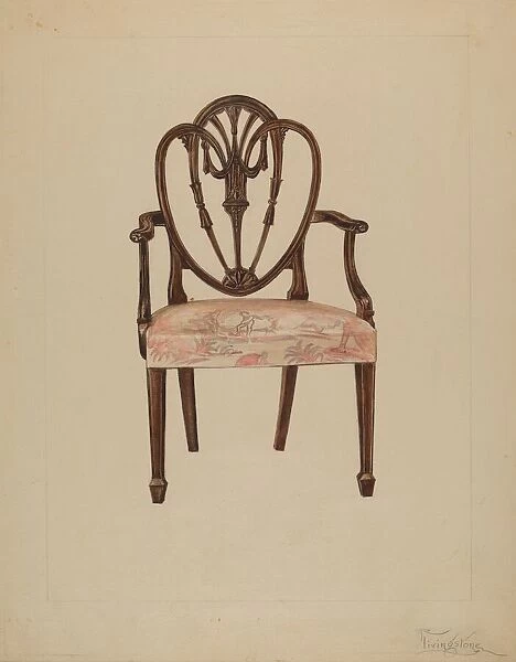 Armchair, c. 1936. Creator: Rolland Livingstone