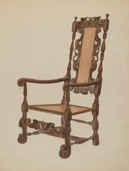 Framed Print : Armchair, c. 1936. Creator: Unknown Framed Print : Armchair, c. 1936. Creator: Unknown