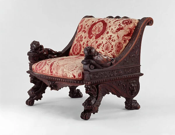 Armchair, Florence, 1876. Creator: Luigi Frullini