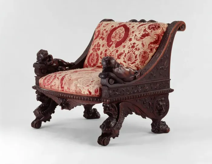 Framed Print : Armchair, Florence, 1876. Creator: Luigi Frullini Framed Print : Armchair, Florence, 1876. Creator: Luigi Frullini