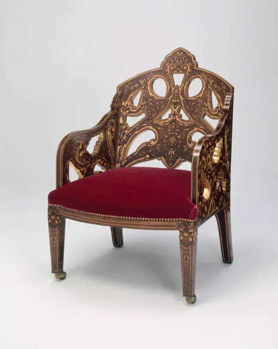 Framed Print : Armchair, London, 1867 / 70. Creator: Owen Jones Framed Print : Armchair, London, 1867 / 70. Creator: Owen Jones