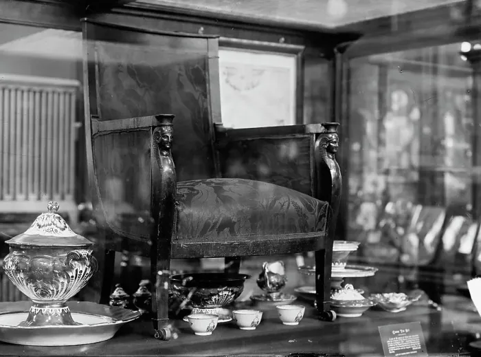 Framed Print : Armchair of the Marquis De Lafayette, In Smithsonian, 1913. Creator: Harris & Ewing. Armchair of the Marquis De Lafayette, In Smithsonian, 1913. Creator: Harris & Ewing Framed Print : Armchair of the Marquis De Lafayette, In Smithsonian, 1913. Creator: Harris & Ewing. Armchair of the Marquis De Lafayette, In Smithsonian, 1913. Creator: Harris & Ewing