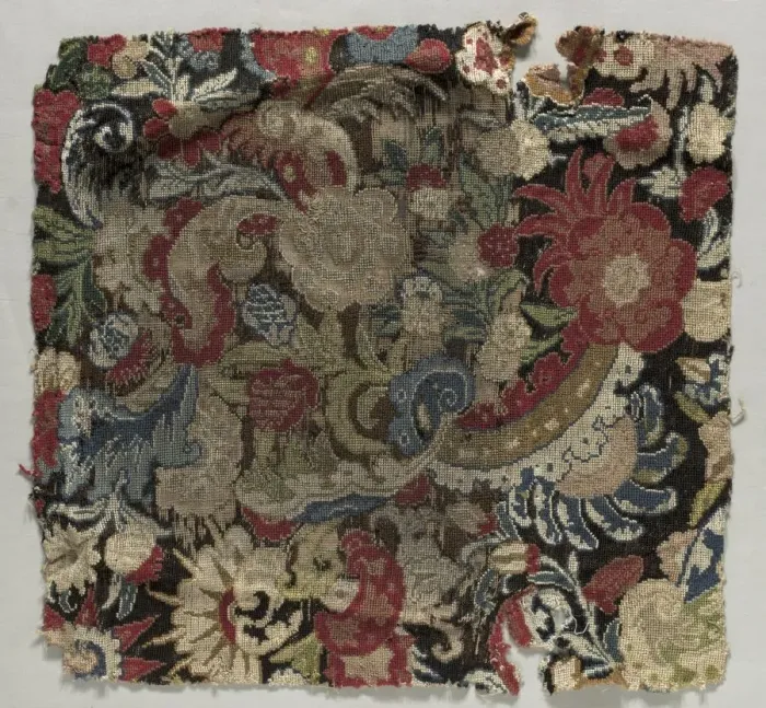 Framed Print : Armchair seat cover, 1685-1690. Creator: Unknown Framed Print : Armchair seat cover, 1685-1690. Creator: Unknown