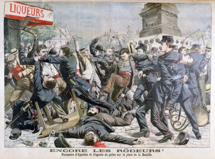 Framed Print : Armed criminals fighting with the police, Place de la Bastille, Paris, 1904 Framed Print : Armed criminals fighting with the police, Place de la Bastille, Paris, 1904