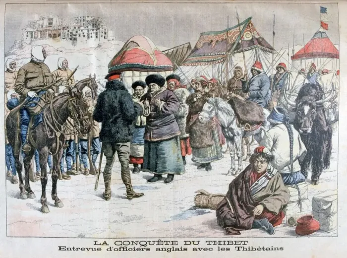Framed Print : Armed invasion of Tibet by British and Indian forces, 1904 Framed Print : Armed invasion of Tibet by British and Indian forces, 1904