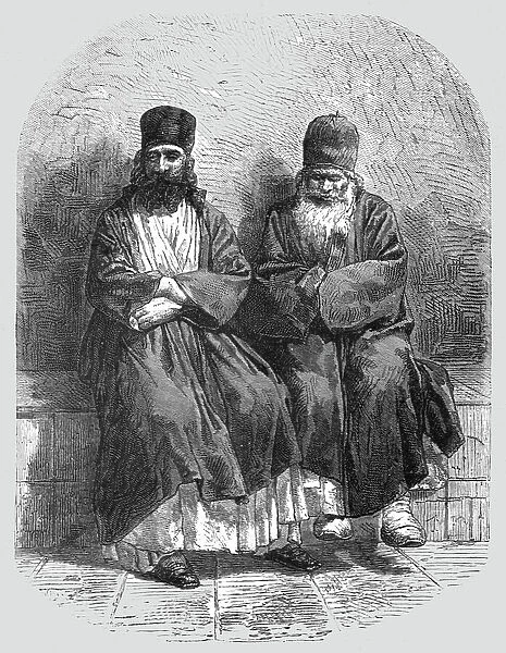 'Armenian Monks, at Etchmiadzin; The Caucasus, 1875. Creator: Unknown