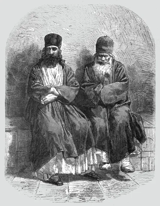 Framed Print : Armenian Monks, at Etchmiadzin; The Caucasus, 1875. Creator: Unknown Framed Print : Armenian Monks, at Etchmiadzin; The Caucasus, 1875. Creator: Unknown