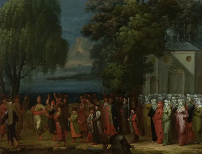Framed Print : Armenian Wedding, ca 1720-1730. Artist: Vanmour (Van Mour), Jean-Baptiste (1671-1737) Framed Print : Armenian Wedding, ca 1720-1730. Artist: Vanmour (Van Mour), Jean-Baptiste (1671-1737)