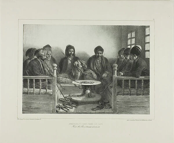 Armenians and Tartars in a Cafe, 1838. Creator: Auguste Raffet