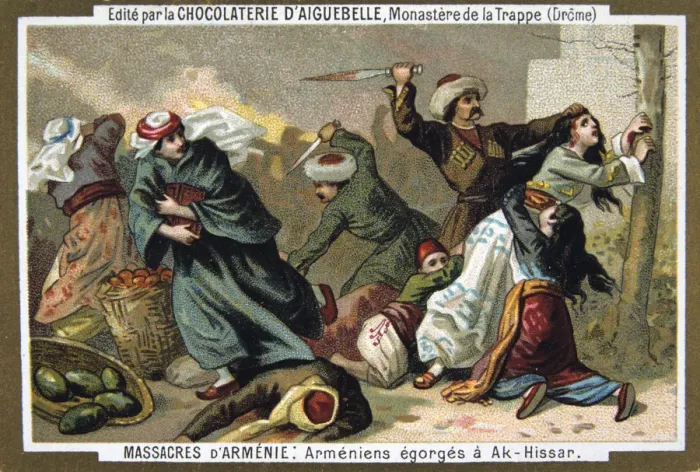 Framed Print : Armenians have their throats cut at Ak-Hissar, 1895 Framed Print : Armenians have their throats cut at Ak-Hissar, 1895