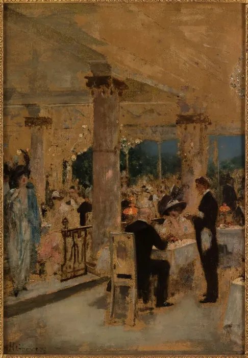 Framed Print : Armenonville, le soir du Grand-Prix, c1905. Creator: Henri Gervex Framed Print : Armenonville, le soir du Grand-Prix, c1905. Creator: Henri Gervex